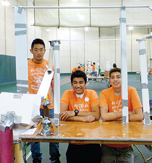 The winning team “Back to Basics” – Elliot Rippe, Arjun Singh, and Daniel Portillo.