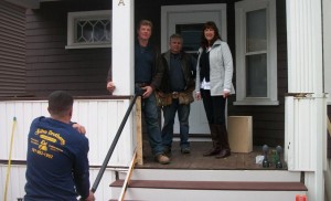 The porch of the house at 218A Summer St. is much friendlier for Boston Marathon bombing victim Karen Rand thanks to the efforts of PBS’s ‘This Old House.’