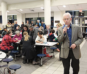 Director of Parks and Open Space Arn Franzen’s “listening session” gathered feedback from community members regarding their hopes and wishes for the future of Lincoln Park. ~Photo by Harry Kane.