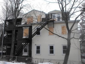 The tenants of this house at 10 Montrose St. were displaced following a fire Thursday, Dec. 26.