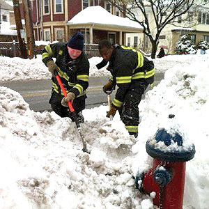 Don’t forget to keep those all-important fire hydrants clear of snow.