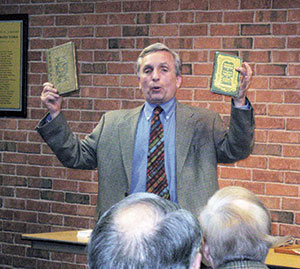 Kenneth Gloss at one of his free and open popular talks, “Is There Value in Your Old and Rare Books?” 