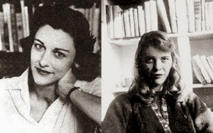 (L to R) Anne Sexton,  Sylvia Plath