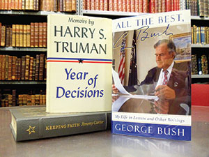 Worthwhile presidential collectibles can include biographical books, signed letters, autographs, and campaign materials.