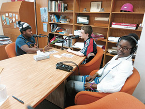 Somerville kids are participating with the library and StoryCorps through Teen Empowerment. ~Photo by By Sarah Hopkinson