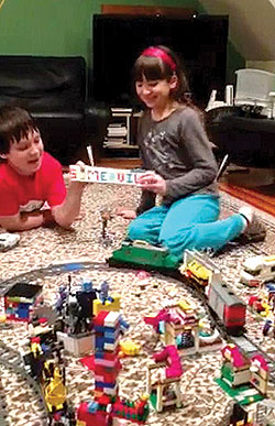 The Chiu siblings of Somerville, Owen, 11, and Nora, 8, were among the 12 children chosen from more than 600 entries to serve as the new Legoland Discovery Center Boston’s Junior Construction Panel. The photo here is a still from the video they submitted for the contest.