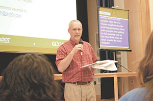 Last Thursday’s public meeting held by the MBTA allowed GLX project team members and concerned citizens review and discuss the impact of the Equivalent Facilitation request. ~Photos by Douglas Yu