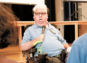 Executive Director of Disability Policy Consortium John Winske addressed accessibility issues.