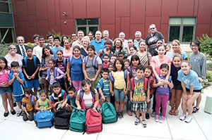 The Back to School Backpack distribution event was held at the East Somerville Community School in late August. Every ESCS student received a free backpacked filled with school supplies, courtesy of United Stationers Charitable Foundation.