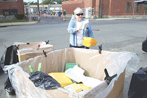 Somerville got a chance to recycle its stockpiles of used extended polystyrene containers, cups and other assorted foam-based items as a result of the city’s new ban on the material.