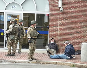 Two would-be bank robbers were stopped in their tracks in Somerville last week. ~ Photos by John Gardner 