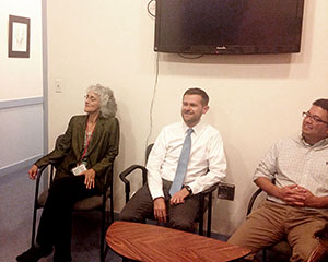 The panel ( L to R): Lisa Brukilacchio, Joshua Das, Oliver Sellers-Garcia.