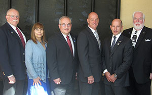 Club Officers for 2014-2015 (L to R): Secretary, George McLean; President-Elect, Toni Shelzi, President Tony Ciccariello; Vice-President Mike McWilliams; Immediate Past President, Rui Domingos; Board Secretary, Jay Lynch.