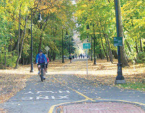 Somerville’s alternative transportation infrastructure improvements has led to its being named among the top cities in the nation when it comes to providing safe and sustainable methods for getting people around. ~Photo by Bobbie Toner