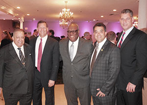 Attorney Francis D. Privitera; Former Middlesex County District Attorney Gerry Leone; Malden Court Presiding Justice Lee Johnson; 2012-2014 Middlesex County Bar President Philip J. Privitera; Middlesex County Sheriff Peter J. Koutoujian.