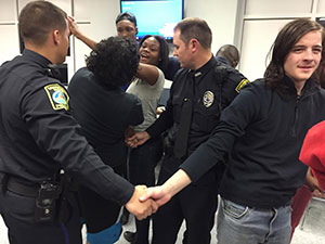 Interactive exercises putting police officers and young people together are valuable tools in the effort to ease tensions and create goodwill between the two groups.