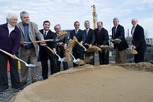 The groundbreaking ceremony at the site of the new Partners Healthcare headquarters took place last week at Assembly Row.