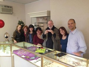 The artists of the Imperial Jewelry with Doug Holder (Center)