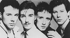 Midge Ure (second from the left) with former Ultravox band mates.