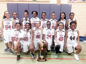 The Dominating Prospect Hill Academy Lady Wizards basketball team. 