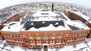 The view from above: Somerville on ice. ~Photo courtesy of Above Summit