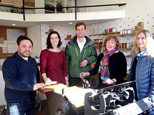 Awardees (pictured left to right): Ryan Habbyshaw (Loyal Supply Company), Kimberly LaFoy (Loyal Supply Company), Max MacCarthy (City of Somerville), Chris Moynihan (Retail Visioning), Sadie Ng (Retail Visioning). 