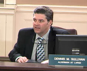 Alderman at Large Sullivan decried the lack of baby changing facilities at an Assembly Square restaurant. 