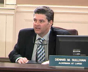 Alderman at Large Sullivan decried the lack of baby changing facilities at an Assembly Square restaurant.