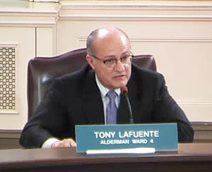 Ward 4 Alderman Tony Lafuente expressed concern that higher taxes and fees are hurting city residents. 