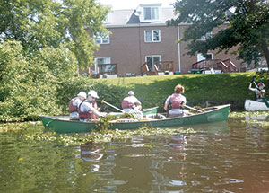 Enjoy a day of canoeing and cleaning up the Mystic River by joining in the water chestnut pull on Saturday, June 27. 