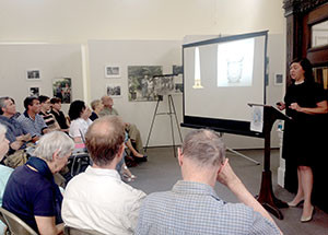 Corning Museum of Glass curator Kelly Conway delivered a fascinating lecture on the history of art glass production in Somerville on Sunday afternoon. 
