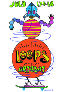 This year's festival and theme is Loops, design work by Dave Ortega.