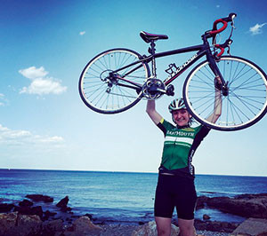 Virginia Aprahamian relishes the thought of taking on Climate Ride’s Bar Harbor to Boston 5 day fundraising challenge.