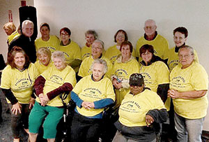 16 clients and staffers from the Somerville Council on Aging participated in the “Operation Ready” exercise at Logan International Airport. ~ Photo by MaryAnn Manfra 