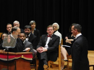 Mayor Joseph Curtatone is sworn in for another term as Mayor of Somerville. ~Photo by Donald Norton