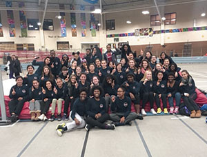 The girls team after their victory.