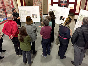 Gigi Saltonstall walked attendees through back area design options.