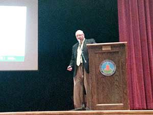 Interim GLX project manager Jack Wright at last Wednesday’s meeting. ~Photos by Josie Grove