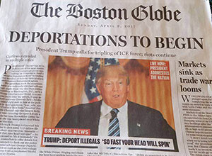 The Boston Globe took a stab at envisioning a future with Trump leading the nation – and some felt that the portrayal was terribly accurate.