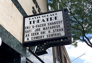 The familiar sign in Davis Sq. will soon be replaced as The Rockwell emerges as the new identity for the newly refurbished performing arts venue.