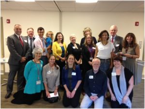 Cambridge Health Alliance CEO Patrick Wardell, CHA Foundation President and Chief Community Officer Mary Cassesso and Somerville Health Foundation trustees recently awarded grants to eight organizations that are aligned with the Foundation’s public health priorities.