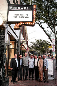 On Monday, September 12, Micah and Bob Gorin, Doug Feinburg, Gabriel Kuttner, Jimmy Tingle, Damon Leibert, Jack Connolly were in attendance at the grand opening reception of the newly dedicated performance space The Rockwell, formerly known as the Davis Square Theatre.