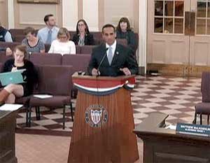 Mayor Joseph A. Curtatone continued to make the case for support of the Green Line Extension project as he addressed the most recent Regular Meeting of the City of Somerville Board of Alderman.