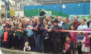 The memory of Deanna Cremin was honored on Saturday as friends, family, and others gathered at the newly renovated park for its official dedication ceremony. ~Photo by Chris Pedersen