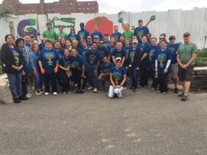 Delta Dental of Massachusetts joined Groundwork Somerville employees during Mission Month to tackle projects such as painting, preparing a vegetation bed for the next harvest, vegetable picking and installing a rainwater irrigation system.