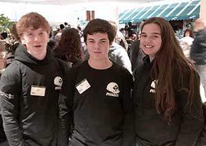 Students from Somerville that participated in the community service project where they built and painted picnic table.